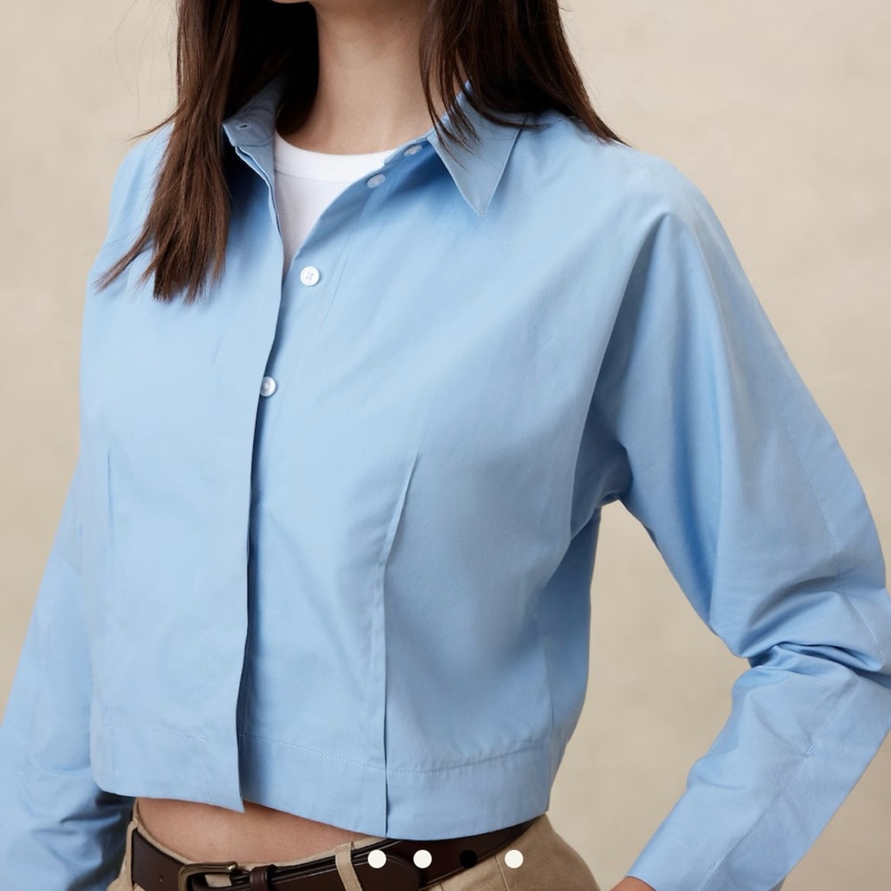 Banana Republic Blue Seamed Shirt NWT